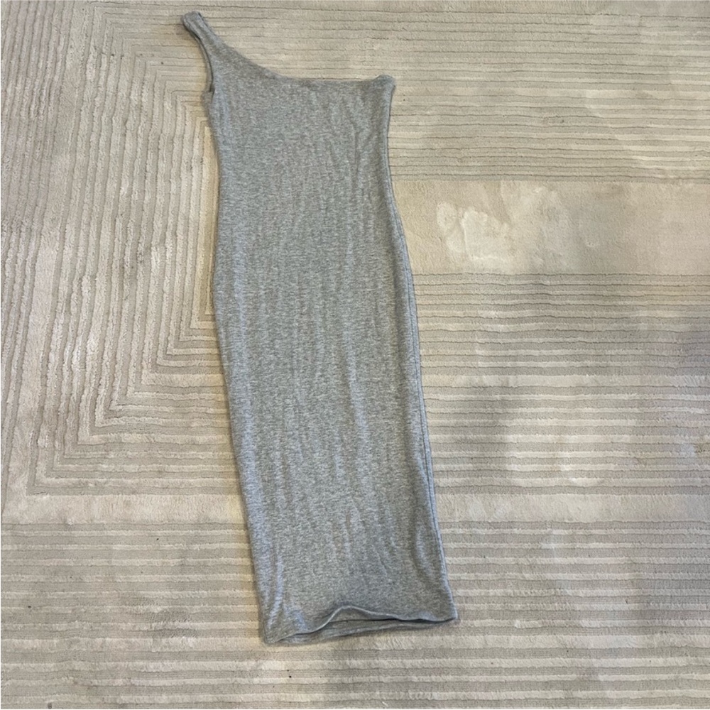 Heather Gray One-Shoulder Dress